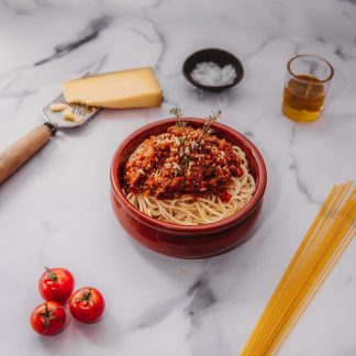 Spaghettis con salsa Bolognesa